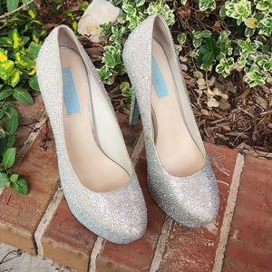 Betsey Johnson rhinestone heels size 10